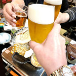 二幸園 - 生ビールで乾杯♪(*^^)o凵凵o(^^*)♪