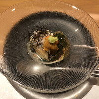 割烹 うづき - アワビと雲丹とカニあんかけ