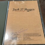 Jack37Burger - メニュー表紙