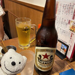 Kushi Katsu Dengana Oofuna Ten - サッポロラガー赤星Akaboshi Sapporo Lager Beer at Kushikatsu Dengana, Ofuna！♪☆(*^o^*)