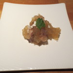 阿佐ヶ谷バードランド - 前菜は砂肝のにこごりから。