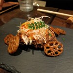 島のご馳走と〆の蕎麦。 餐仕 - アグー豚ロースト