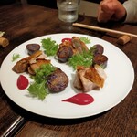 島のご馳走と〆の蕎麦。 餐仕 - 鶏肉