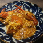 ミノタケ料理店 - コース料理(渡り蟹のエビチリ) 2022.11月