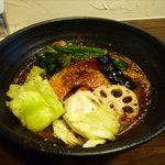 一文字カリー店 - チキンベジタブルスープカリーのUP