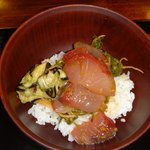 ほねラボラトリー - いなだ変わりヅケ丼