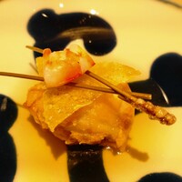 やす多” - 鯛の揚げ物　松葉に見立てたお蕎麦がオシャレ♪