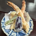 蕎麦・酒 青海波 - 天ぷらせいろの天ぷら