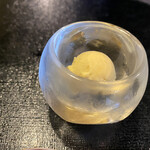 日本料理 まめぞう - お口直しの味噌のアイス