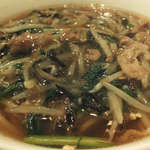 生碼麺食道 - 「季節のオススメ生碼麺  春菊」：週５で召し上がる常連さんも♪