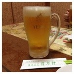 広東名菜 翡翠軒 - ヒエヒエクリーミーなビール！どこよりも旨い！