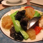 Hamayuu - ツブ貝、クラゲ甲イカの海鮮３種炒め¥1449
                        