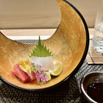 難波 寿司 まつもと - お造り 鮃と本マグロ