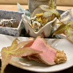 難波 寿司 まつもと - 鴨のローストビーフ