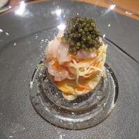 日本のイタリア料理店 sai - ガス海老　キャビア　冷製カッペリーニ