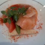 ラトラス - 赤ピーマンのムースと帆立貝のシトラスマリネ