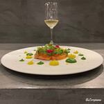 カーサ・デル・チーボ - Terres d'étoiles Cuvée Gyotakuと秋鮭といくらのマリネ