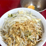 ラーメン二郎 - 『小ラーメン＋塩汁なし』(麺少なめ・ニンニク少なめ)