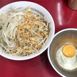 ラーメン二郎 - 『小ラーメン＋塩汁なし』(麺少なめ・ニンニク少なめ)