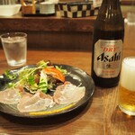 ひだまり庵 - 生ハムサラダ ＆ ビール