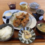 菜々家 - 202211★ドリンクバー＋ソフトクリーム付き定食（手揉み唐揚げ定食・767円税込）★