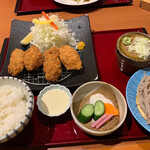 Bandou Tarou - カキフライうどんセット（蕎麦に変更）