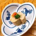 鮨おばな - ポン酢に漬けた小樽の鮟肝。溶ける・・・