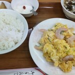 Shanhai Shaotsuu Taishou - エビと玉子炒め定食