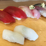 寿司 魚がし日本一 - 鮪➰鯵➰烏賊