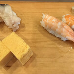 寿司 魚がし日本一 - 北寄貝➰玉➰海老