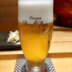 鮨 ふくじゅ - プレミアム生ビール 熟撰 1,100円 ♪