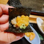 鮨 ふくじゅ - 雲丹食べ比べ ♪