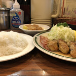 かつれつ四谷たけだ - カキバター焼定食＋カキフライ（側面）