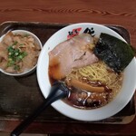 麺屋八代 - こくまろセット（こくまろ醤油らーめん，豚丼醤油・小）