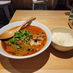 チリトマ ラーメン THANK - チリトマラーメン＋チーズライス(小)