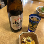 せきとり - お通し＆瓶ビール