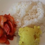 ライス大盛り アチャール(＋50円)、ポテト