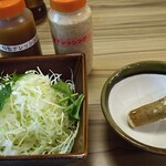 かつ将 - キャベツとすり鉢