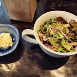 うみからそらへ - サラダと小鉢(マカロニサラダ)