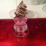 ビストロ 間 - アミューズ…「フォアグラのソフトクリーム♪」…いちぢくが、なんともサプライズだったよ！