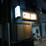 新ばし 星野 - 駐車場の片隅のファサード