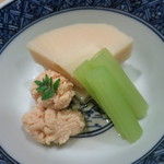 新ばし 星野 - 筍　桜鯛の子　蕗の炊き合せ