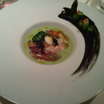 ビストロ 間 - 前菜の二品目は…「アスパラガスのプルーテ」