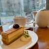 カフェテラス トリコロール - モンブランは(￥605)、ドリンクセット(￥330)モンブランやダージリンティーを景色を眺めながら。