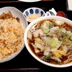みどり食堂 - チャーハンセット(山菜ラーメン)