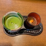 Kou - こちらはぜんざいと抹茶のセットです