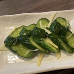 月島もんじゃ わらしべ  - キュウリ漬け