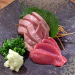 鳥恵 - レバ刺し+砂肝刺し