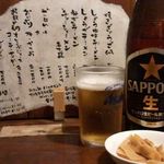 いせのじょう - ビールとメンマ
