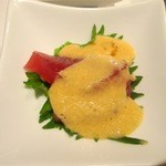 ニューオークラ - 前菜のまぐろの山掛けです！